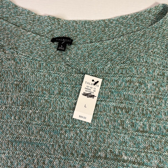 NWT Talbots Green Short-Sleeve Light Weight Sweater Size Large - Picture 6 of 8
